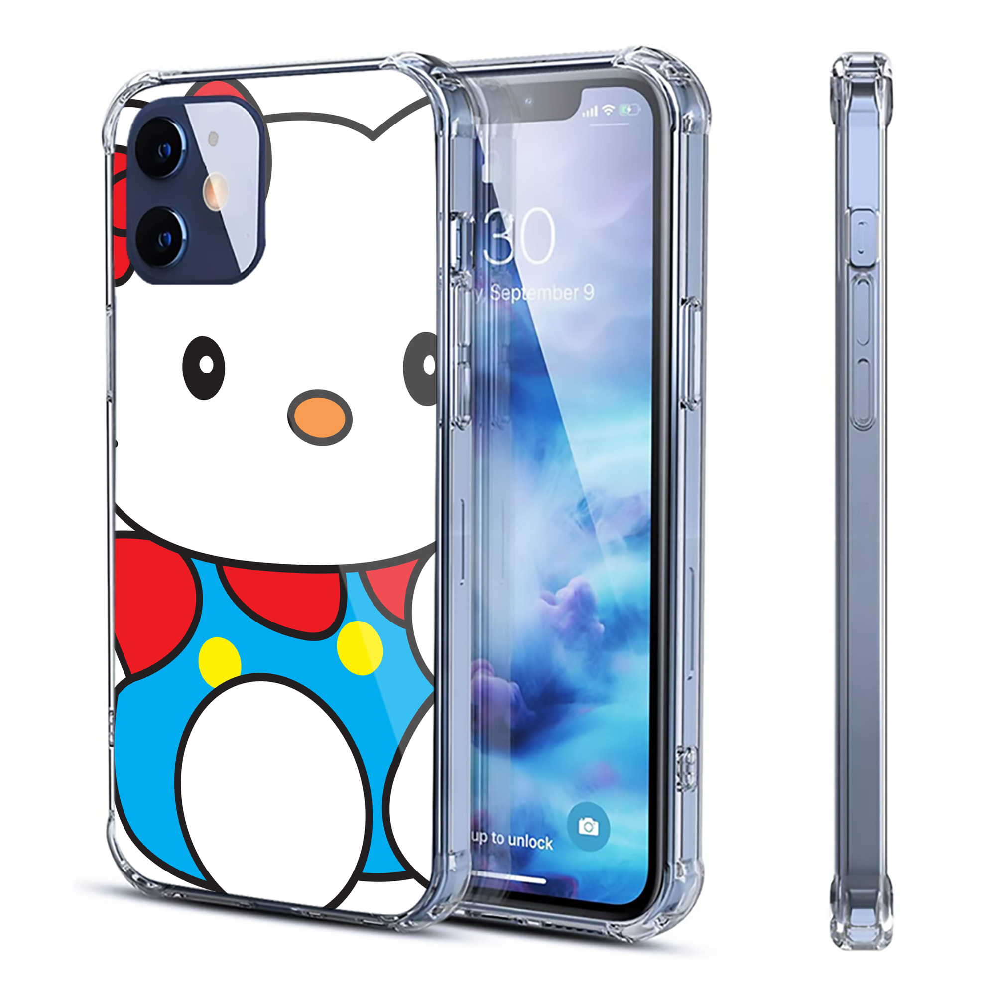 （画像用） Hello Kitty ハローキティ 【iPhone 12シリーズ対応】透明スマホケース（クリアソフトケース）